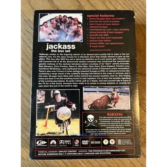 New! Jackass - The Box Set (DVD, 2005, 4-Disc Set) Sealed Target Exclusive OOP! - Picture 4 of 7